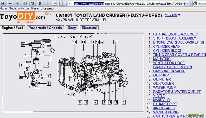 Phần Mềm Tra Mã Phụ Tùng Xe Toyota