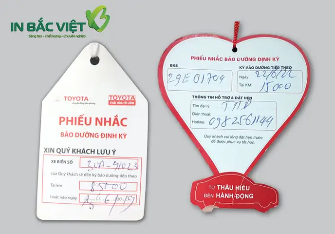Phiếu Bảo Dưỡng Ô Tô Toyota