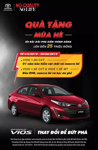 Phụ Kiện Chính Hãng Của Toyota Vios 2019