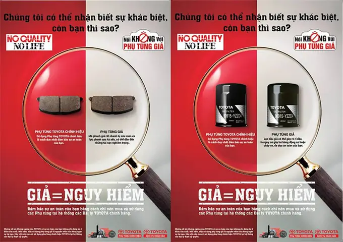 Phụ Tùng Toyota Chính Hãng Và Hàng Giả Phụ Tùng Toyota Chính Hãng Và Hàng Giả