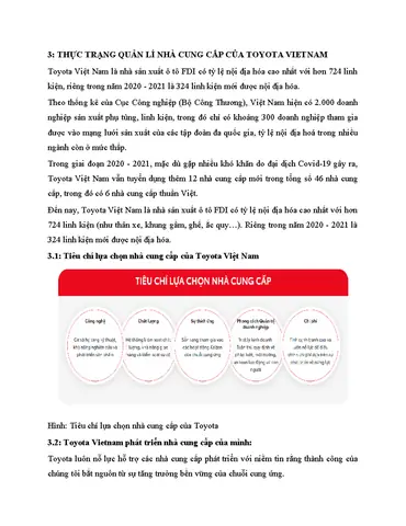 Quản Trị Chuỗi Cung Ứng Của Toyota Việt Nam
