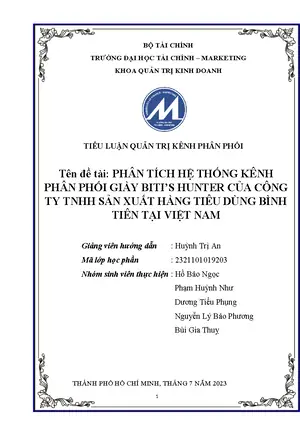 Quản Trị Kênh Phân Phối Của Toyota