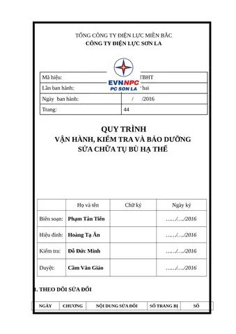 Quy Trình Bảo Dưỡng Toyota Pdf