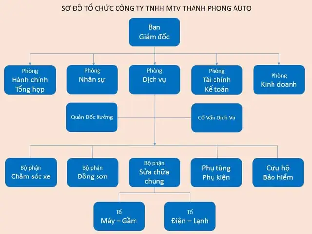 Sơ Đồ Tổ Chức Xưởng Dịch Vụ Toyota
