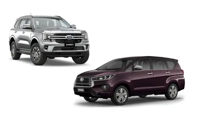 So Sanh Ford Everest Va Toyota Innova