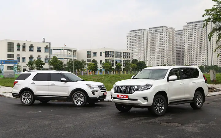 So Sánh Xe Ford Explorer Và Toyota Prado