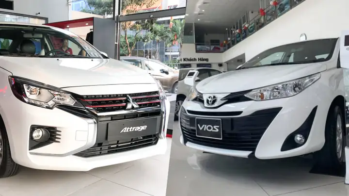 So Sanh Xe Mitsubishi Attrage Va Toyota Vios