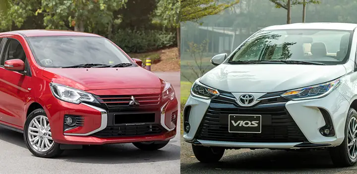 So Sanh Xe Mitsubishi Attrage Va Toyota Vios