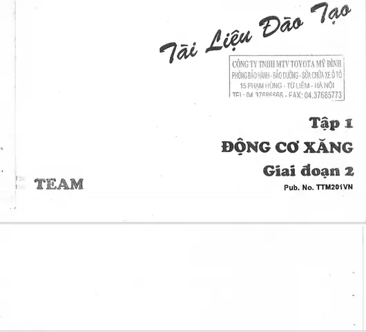 Tài Liệu Đào Tạo Toyota Giai Đoạn 2