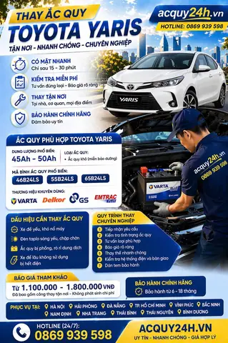 Thay Aquy Xe Toyota Yaris Tai Nha