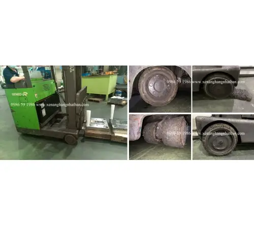 Thay Lốp Pu Xe Toyota Forklift 7fbr18 Ở Hà Nội