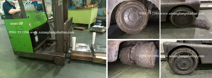 Thay Lốp Pu Xe Toyota Forklift 7fbr18 Ở Hà Nội Thay Lốp Pu Xe Toyota Forklift 7fbr18 Ở Hà Nội