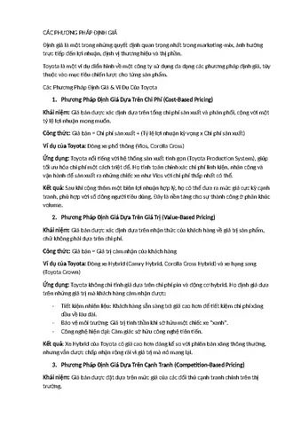 The Important Of Marketing Mix For Toyota
