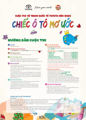 Thể Lệ Cuộc Thi Vẽ Tranh Quốc Tế Toyota Thể Lệ Cuộc Thi Vẽ Tranh Quốc Tế Toyota