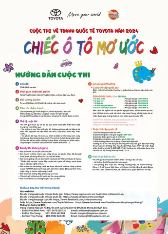 Thể Lệ Cuộc Thi Vẽ Tranh Quốc Tế Toyota