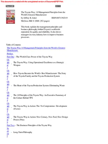 The Toyota Way 14 Management Principles Pdf