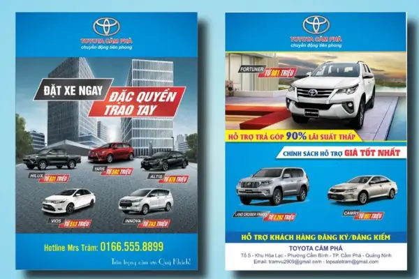 Thiết Kế Mẫu Tờ Gấp Cho Xe Hơi Toyota Thiết Kế Mẫu Tờ Gấp Cho Xe Hơi Toyota