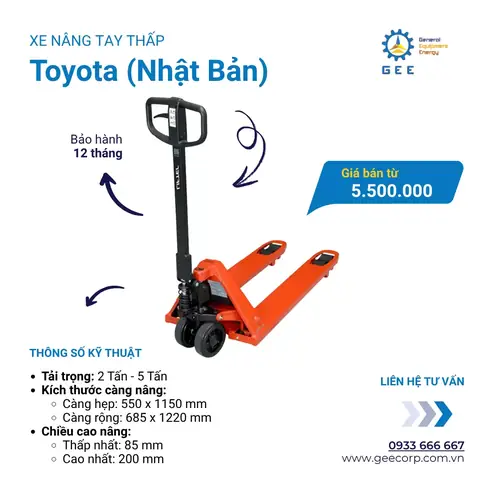Thông Số Kỹ Thuật Của Xe Nâng Tay Toyota Thông Số Kỹ Thuật Của Xe Nâng Tay Toyota