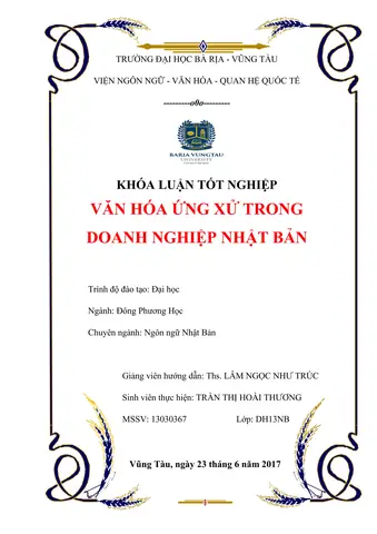 Tiểu Luận Phong Cách Doanh Nghiệp Nhật Bản Trong Toyota