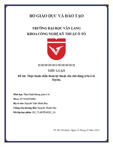 Tiểu Luận Về Công Nghệ Toyota