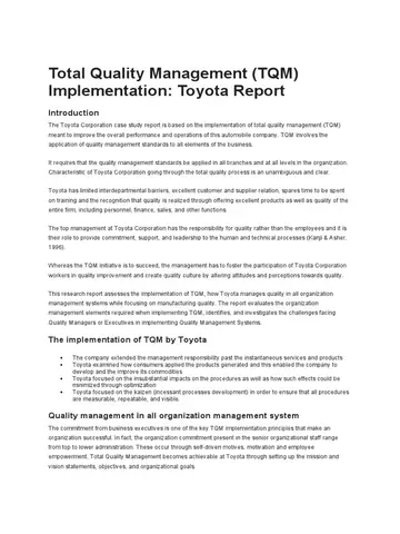 Total Quality Management Case Study Toyota Pdf Total Quality Management Case Study Toyota Pdf