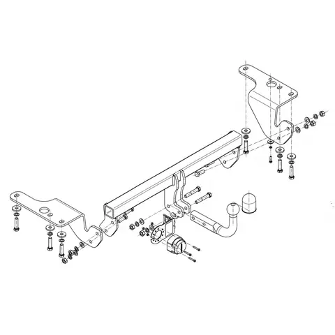 Tow Bar Hitch Drawing For Toyota Altis