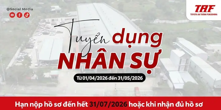 Toyota An Thành Bình Chánh Tuyển Dụng Toyota An Thành Bình Chánh Tuyển Dụng
