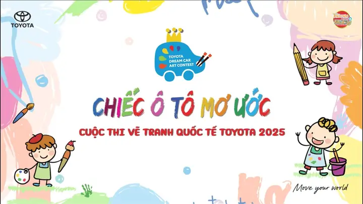 Tranh Vẽ Ô Tô Mơ Ước Toyota